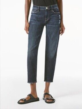 FRAME Le Garcon Crop Boyfriend Jeans in Covant Wash Size 26